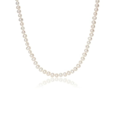 PriceRock Sterling Silver 6-7mm Black Freshwater Cultured Pearl Necklace 18 Inches Long PriceRock Sterling Silver 6-7mm Black Freshwater Cultured Pearl Necklace 18 Inches Long